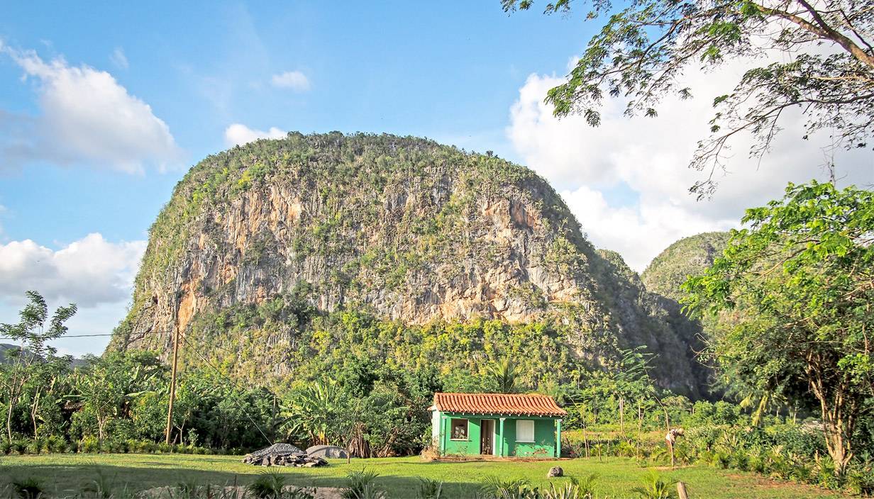 A farm house in the Vinales valley in Cuba