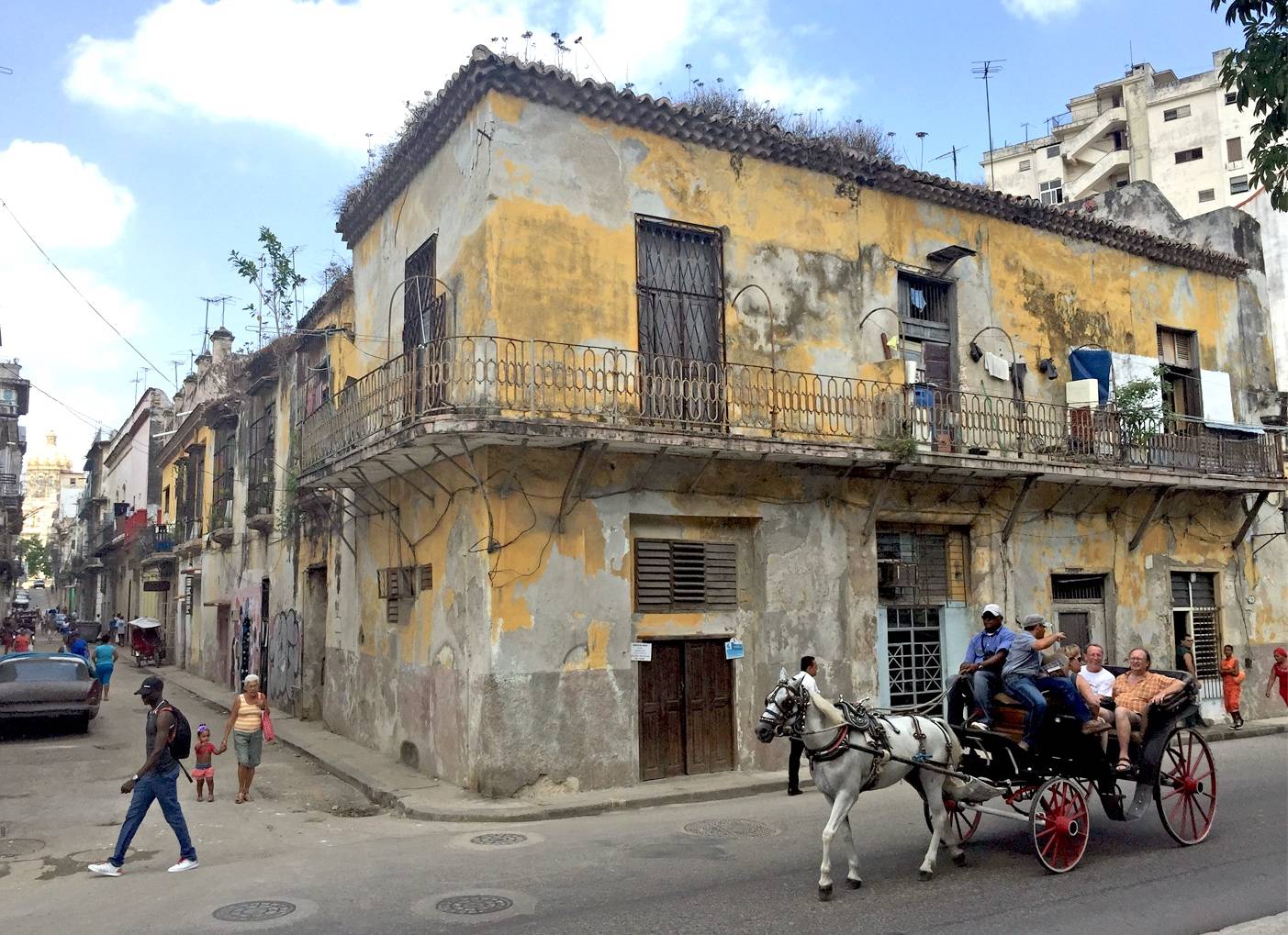 A horse and carriage in Old Havana, Cuba