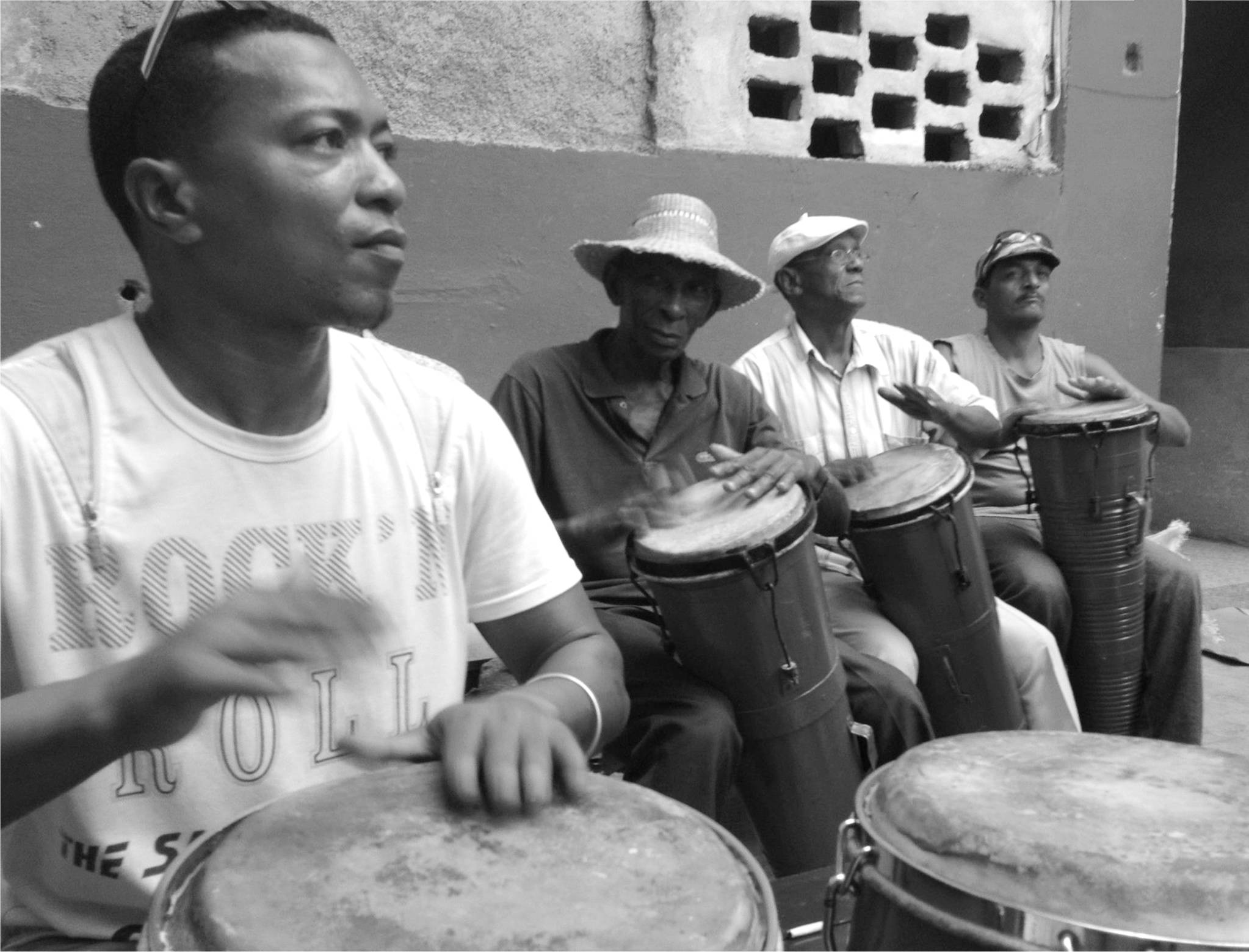A rumba percussion group rehearses in Cuba A rumba percussion group rehearses in Cuba