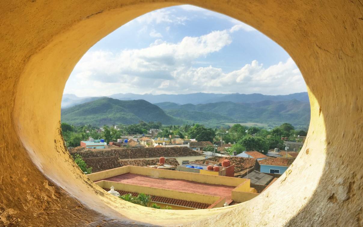A view from a bell tower in the city of Trinidad in Cuba A view from a bell tower in the city of Trinidad in Cuba