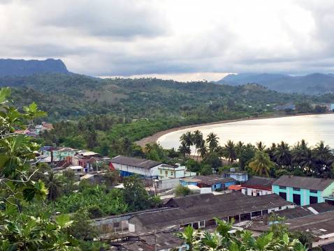 A view over the town of Baracoa, Cuba