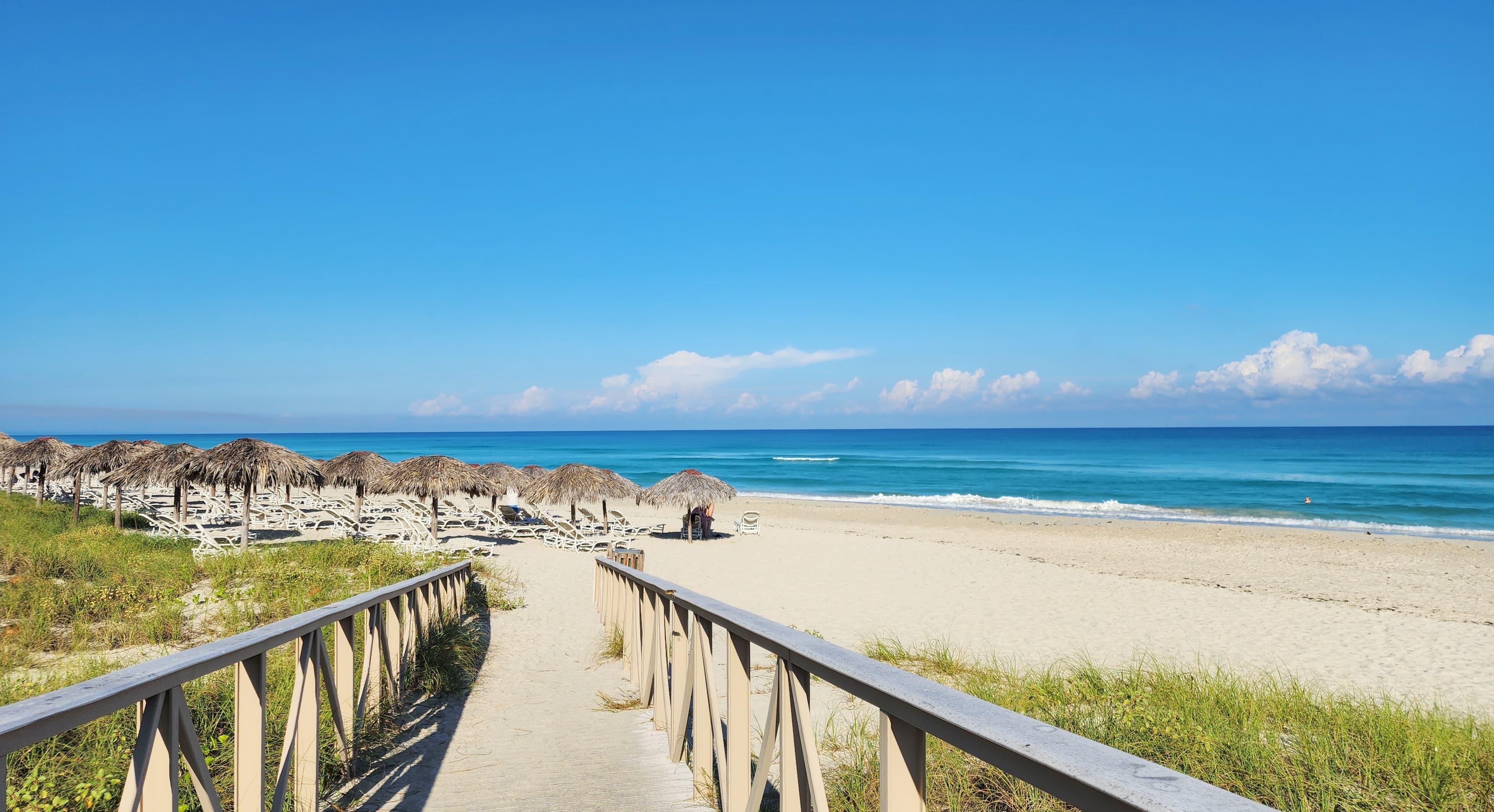A walkway to the sands of Varadero beach