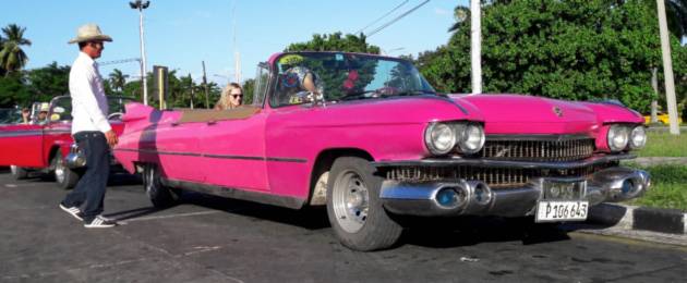 Another 1950's pink Cadillac in Havana, Cuba Another 1950's pink Cadillac in Havana, Cuba