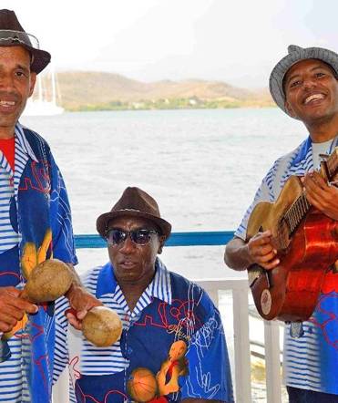 A traditional Cuban music trio in Santiago de Cuba