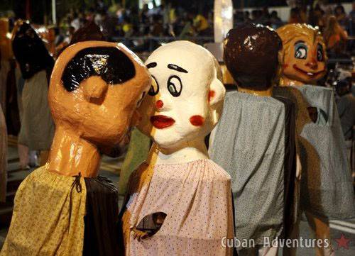Big head dolls in Santiago de Cuba's Carnival Big head dolls in Santiago de Cuba's Carnival