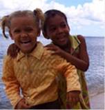 Children at Manglito beach, near Baracoa Children at Manglito beach, near Baracoa