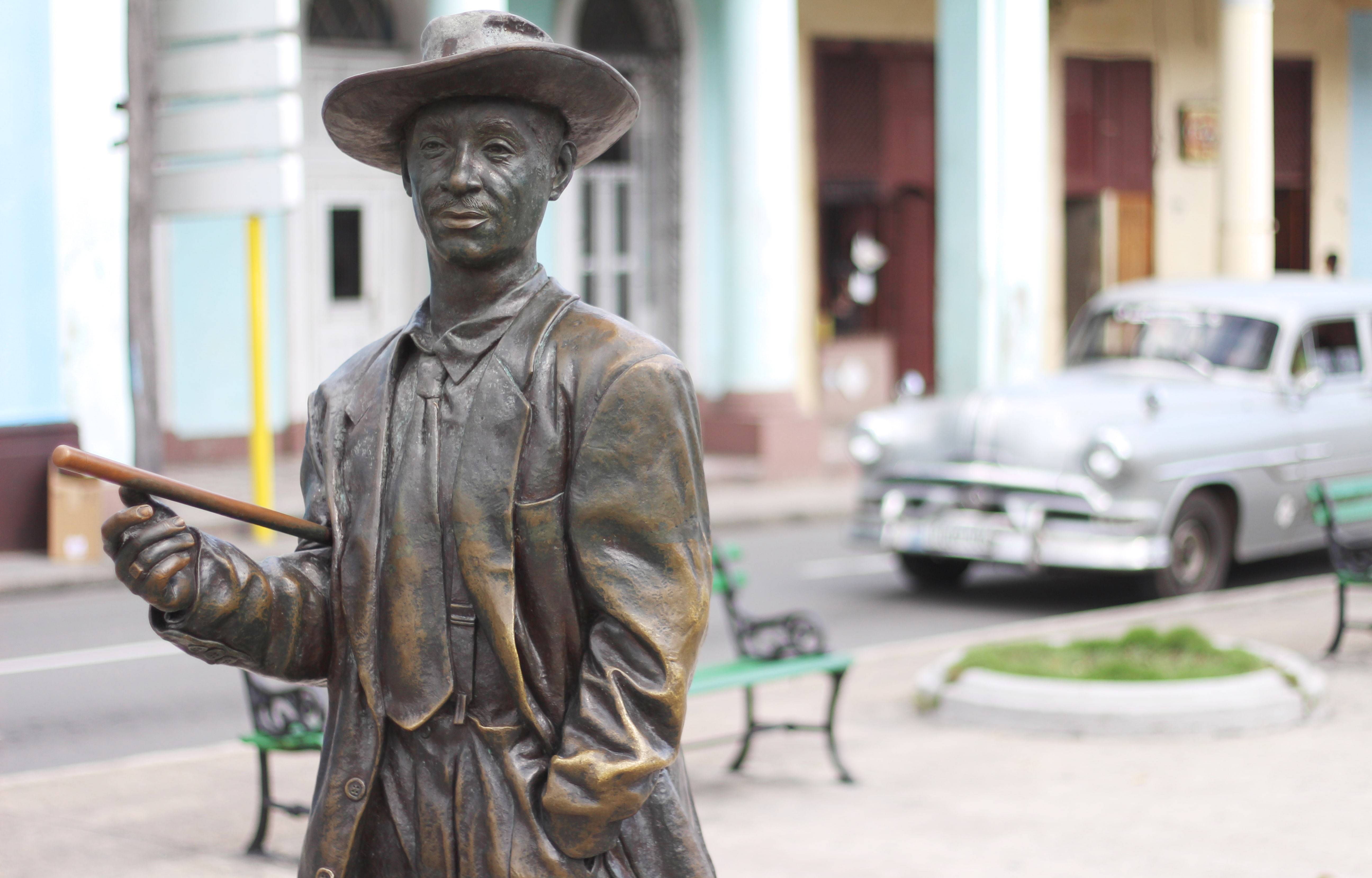 Cienfuegos’ most famous resident, Benny Moré. The statue of Benny Moré in Cienfuegos, Cuba.