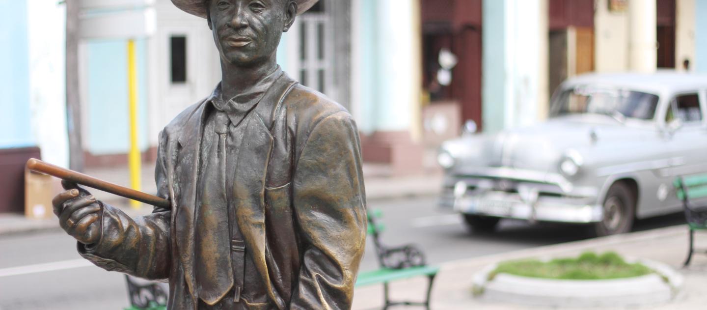 The statue of Benny Moré in Cienfuegos, Cuba.