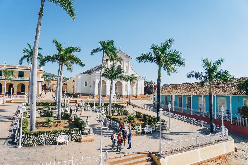 Colonial plaza in Trinidad Cuba