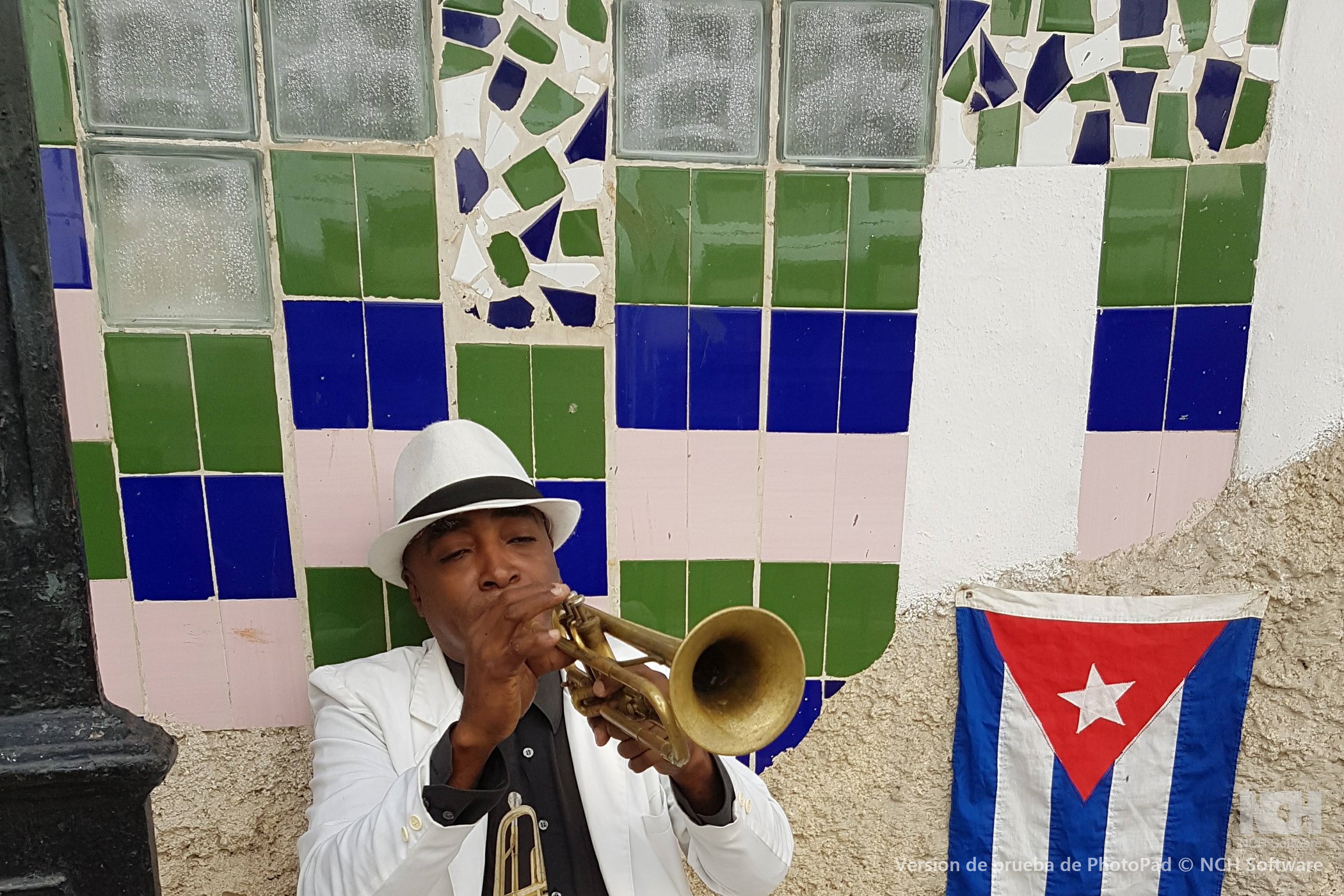 trumpet player in Havana