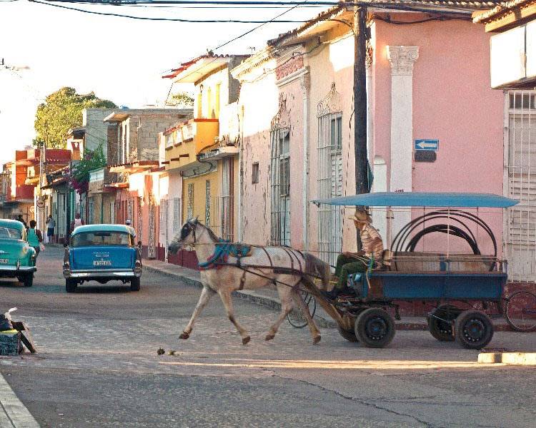 Early morning traffic in Trinidad, Cuba Early morning traffic in Trinidad, Cuba