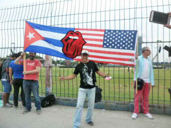 Flags in Rolling Stones Havana Concert Flags in Rolling Stones Havana Concert