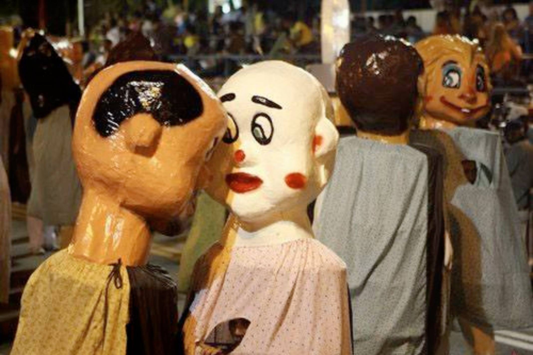 Giant dolls parading in the Santiago de Cuba carnival Giant dolls parading in the Santiago de Cuba carnival