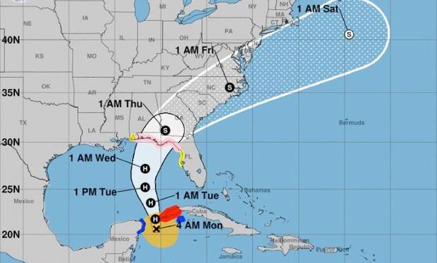 Hurricane Michael just missed the Western tip of Cuba Hurricane Michael just missed the Western tip of Cuba