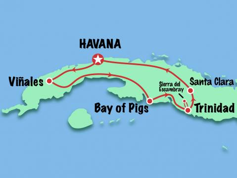 Map For 10 Day Active Tour