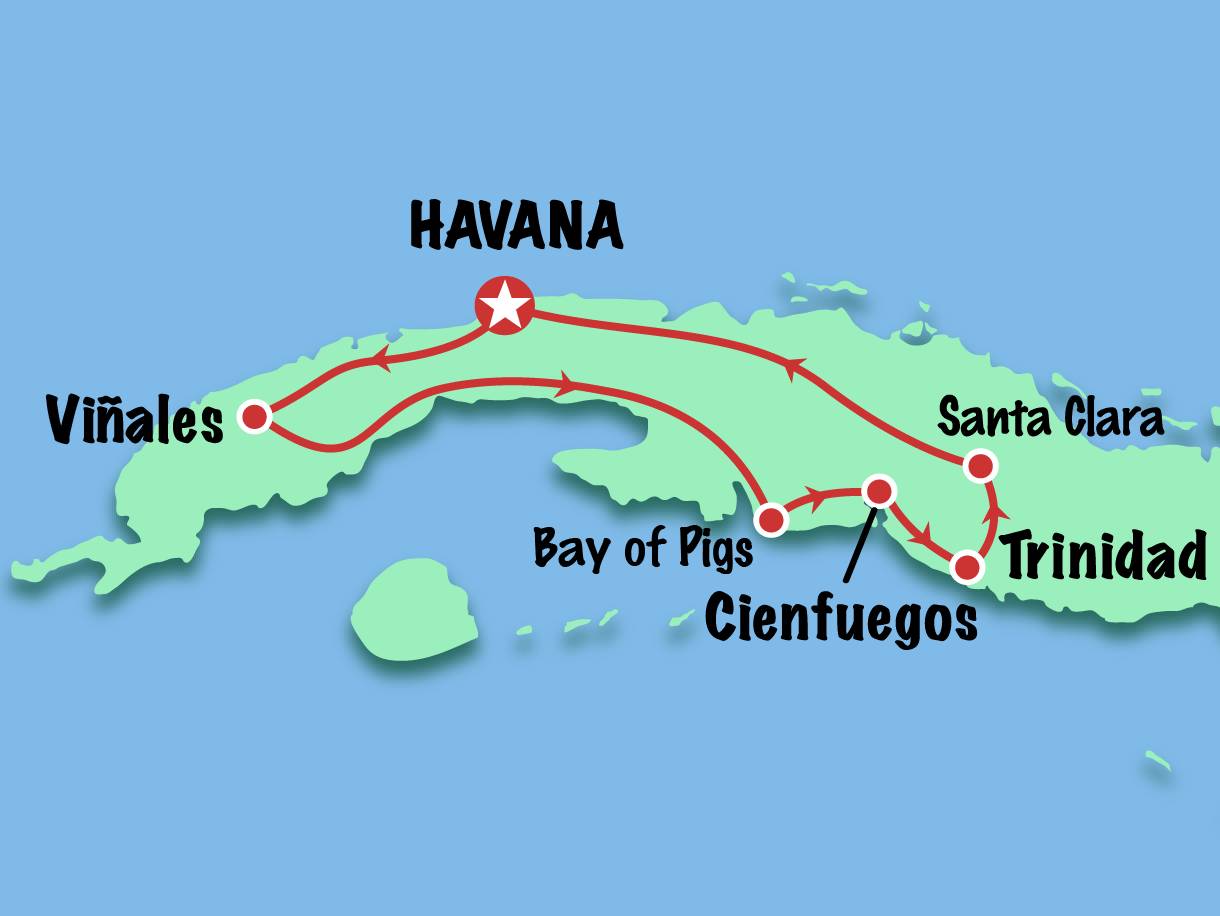 Map for 8 Day Original Tour Map for 8 Day Original Tour