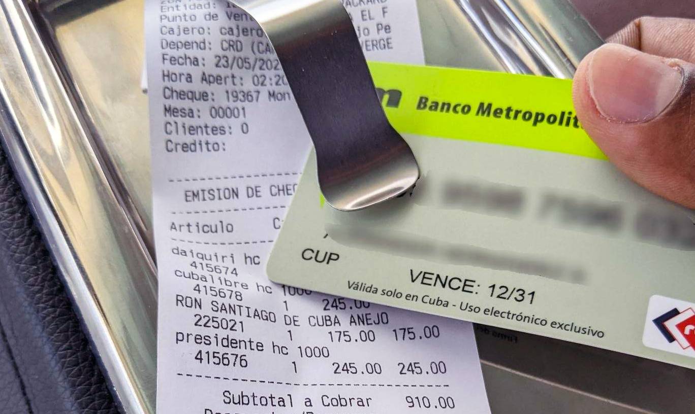 MLC cards and some foreign credit cards are accepted in Government businesses such as restaurants A restaurant bill and Cuban payment card