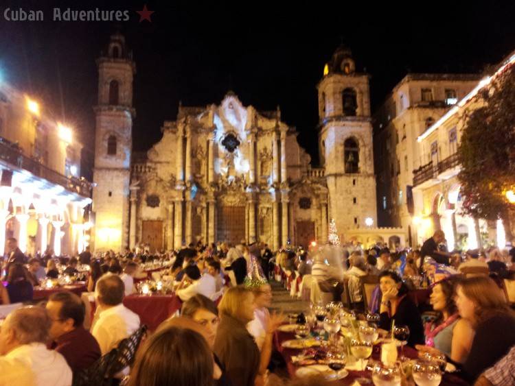 New Year's Eve party Havana's Cathedral Square New Year's Eve party Havana's Cathedral Square
