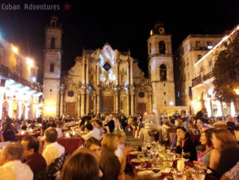 New Year's Eve party Havana's Cathedral Square New Year's Eve party Havana's Cathedral Square