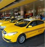 Official taxis at the airport are easy to recognize Official taxis at the airport are easy to recognize