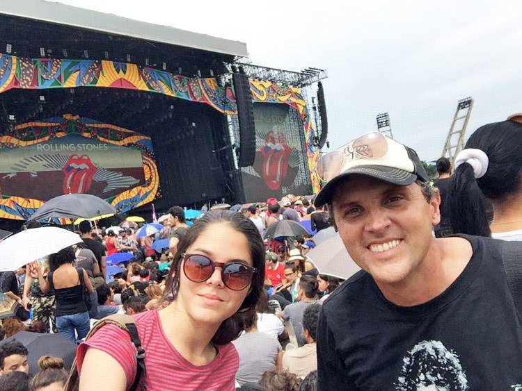 Ossie and Daughter in Rolling Stones Havana Concert Ossie and Daughter in Rolling Stones Havana Concert