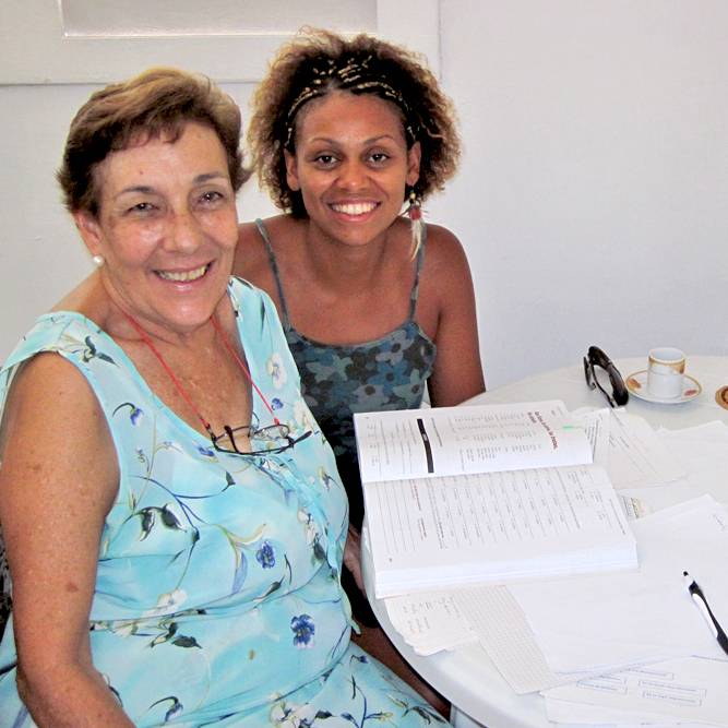 Our Spanish classes are 1 on 1 with the teacher A student and her spanish teacher in Havana, Cuba