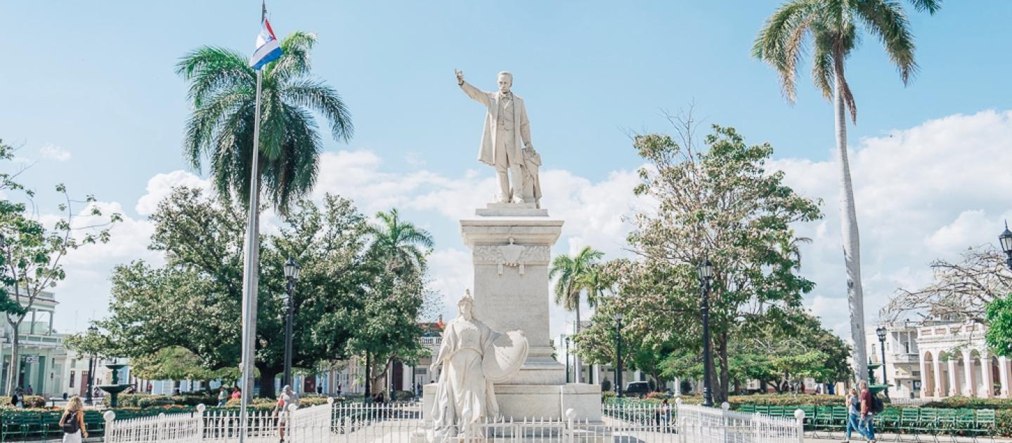 A Jose Marti statue in Cienfuegos