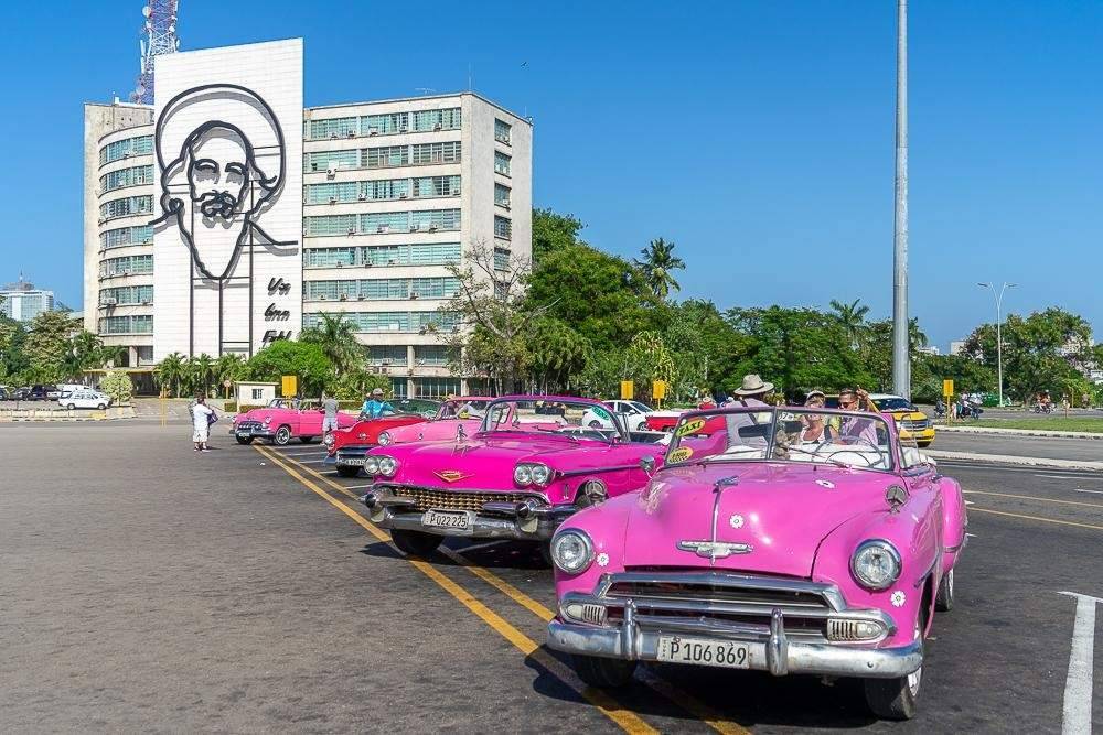 Pink Cars Parked