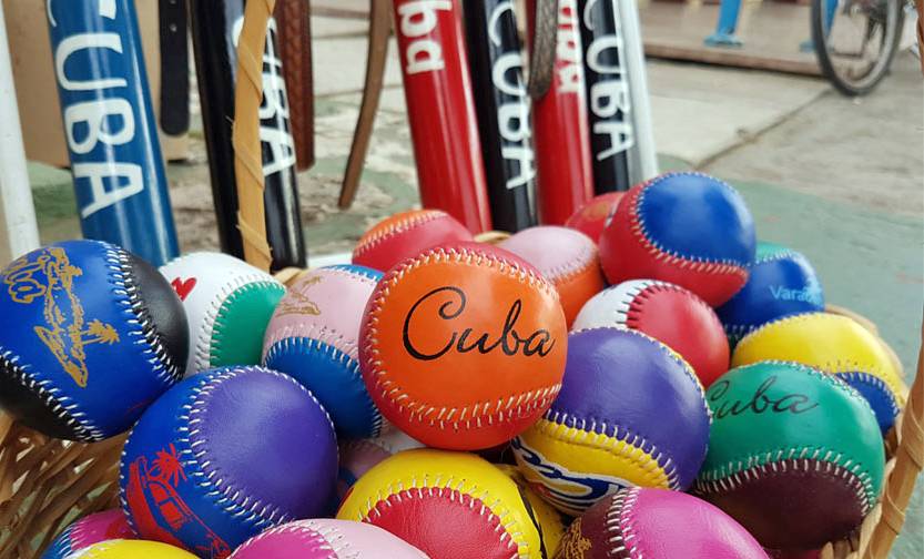 Souvenir baseball equipment in Cuba Souvenir baseball equipment in Cuba