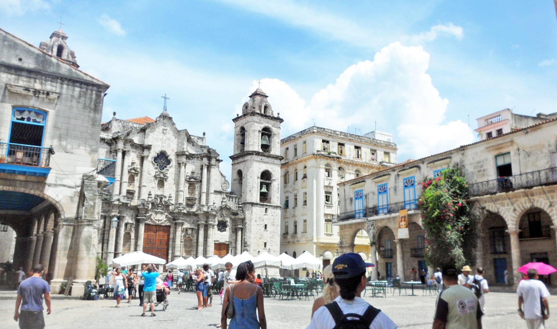 The cathedral plaza square in Old Havana, Cuba