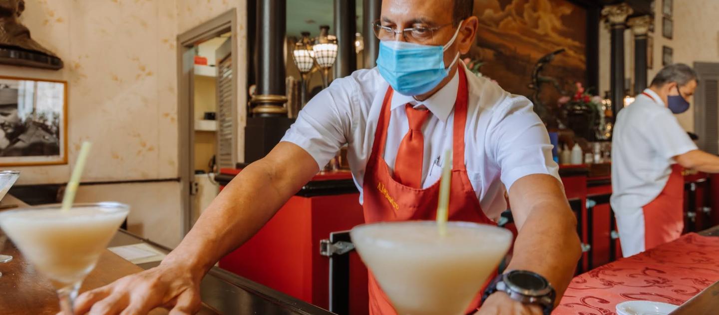 The Floridita Bar in Old Havana, Cuba