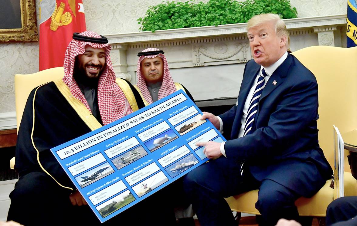 The US has open trade relations with countries that are less democratic than Cuba. Photo: Jabin Botsford/The Washington Post/Getty Trump poses with leaders from Saudi Arabia