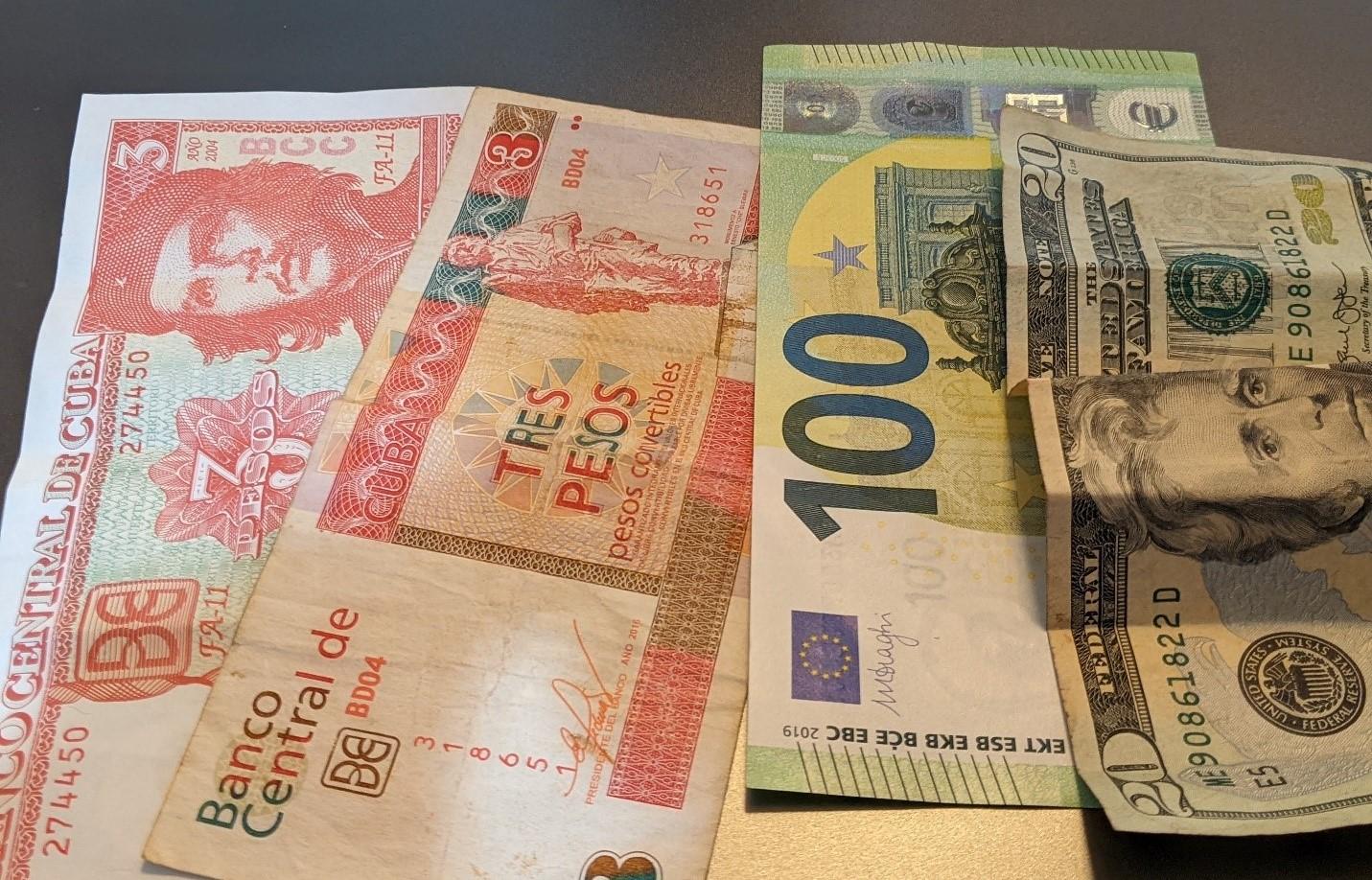 various currencies in Cuba