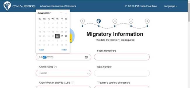 D’Viajeros Migratory Information page