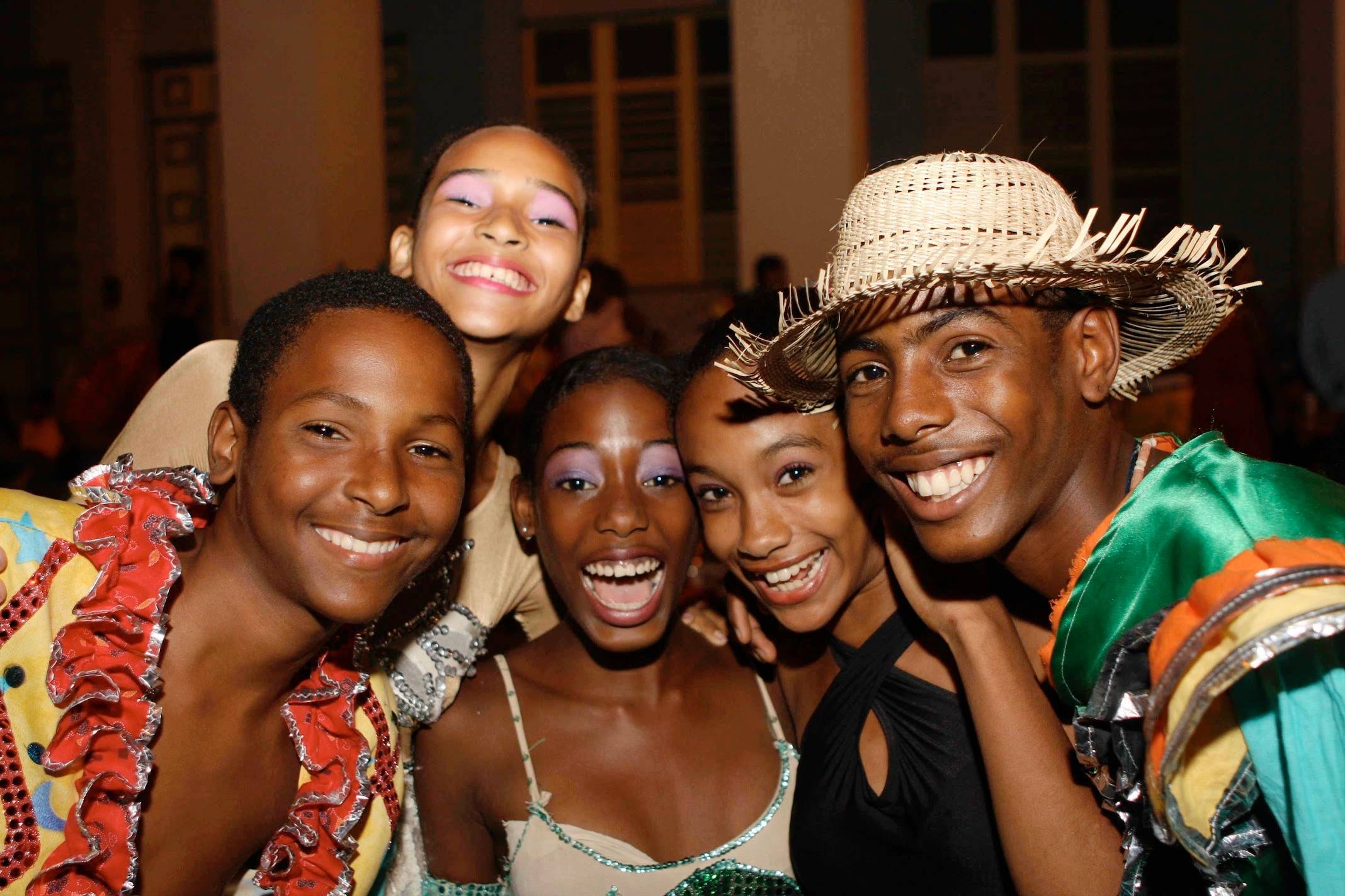 Young dancers before their Santiago de Cuba carnival parade Young dancers before their Santiago de Cuba carnival parade